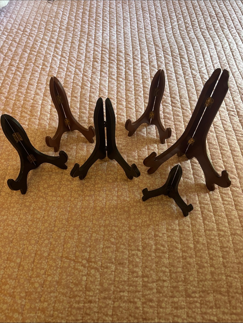 Wooden Display Easel Stand x 6 - Assorted Brown Finishes